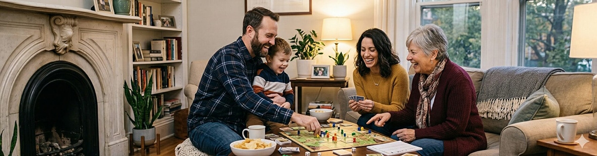 Familia recordando buenos momentos